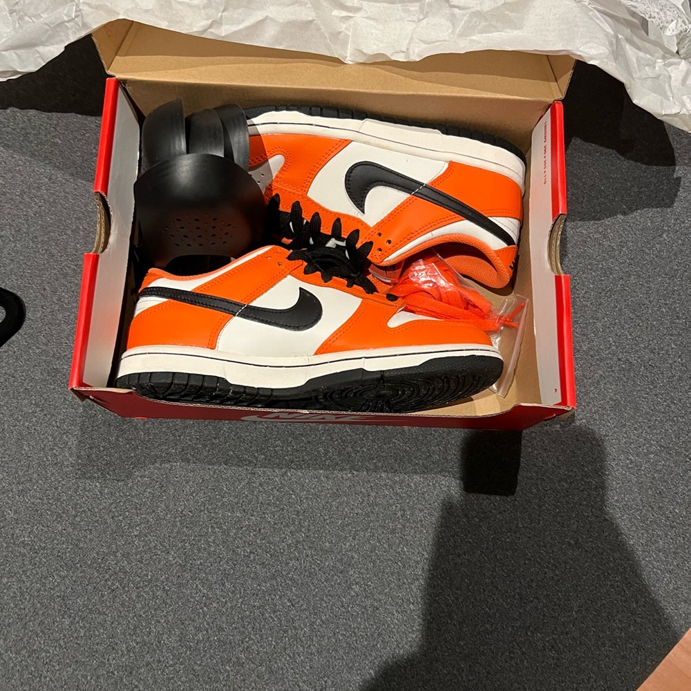 Nike Dunk Low Orange Black White Sneakers
